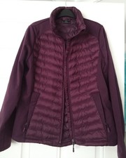 NWOT 32 Degrees burgundy multi media quilted jacket - M