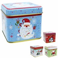 Christmas Tinplate Empty Tins
