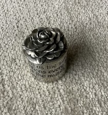 Silver Scenes Silver Plated Pill Box Flower