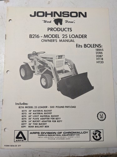 Johnson work horse loader - 25,