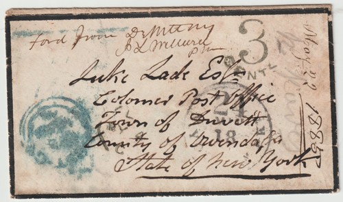 1855 mourning cover to - mourning,