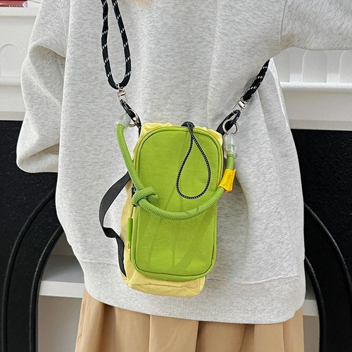 Green yellow ripstop nylon - &,