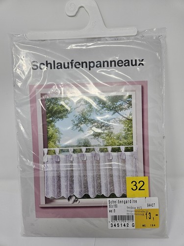 White sequined cafe curtain