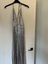 Topshop Silver Sequin Jumpsuit