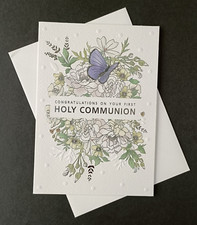 Congratulations on your First Holy Communion Card Blank 16.5cm x 11.5 cm