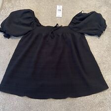 TESCO F&F BLACK BARDOT TOP