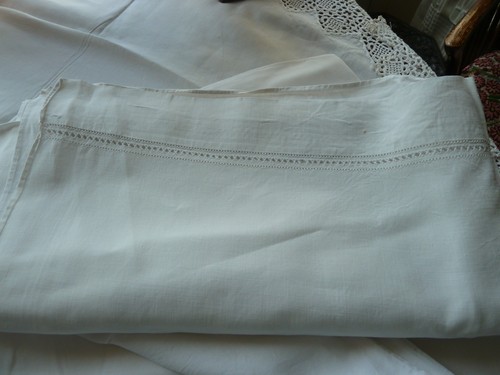 Antique irish linen single - 4,