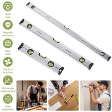 MAGNETIC 3 PIECE BUILDERS BUILDING SPIRIT LEVEL SET - 300, 600, 1000mm
