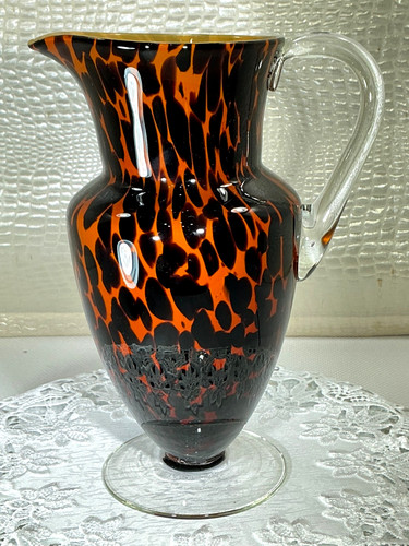 Hand blown art glass - glass, 10”