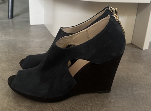 Clark suede peep toe - peep,