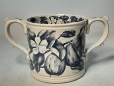 Taunton TWO HANDLED CIDER MUG 4" Tall 7.3" Wide Country Crafts Collection