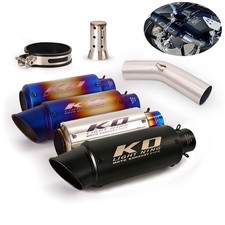 Slip On For Kawasaki Ninja ZX6R 636 2009-2025 Mid Exhaust Pipe 51mm Muffler Tips