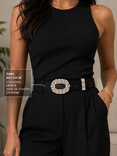 Zara black waist belt - belt, with