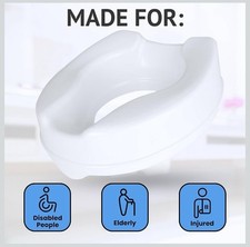 Raised Toilet Seat Clip On Toilet Seat 10cm Raiser Disability Aids Mobility 