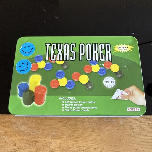 Texas poker set storage tin - set,