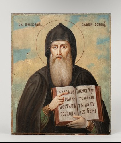 Saint sabbas orthodox icon - sabbas,