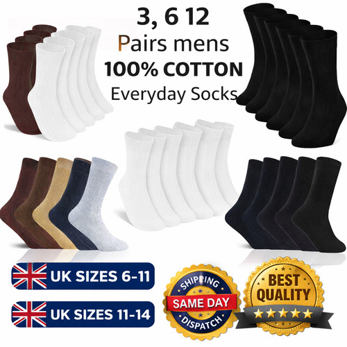 Mens pairs 100 cotton - pairs,