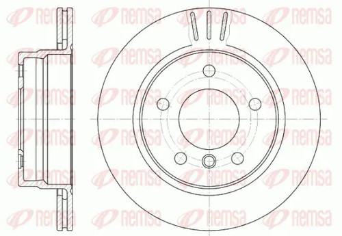Brake disc rear axle - 2x,