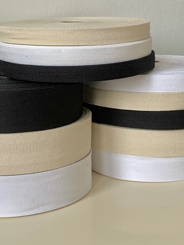 Cotton herringbone webbing - cotton,