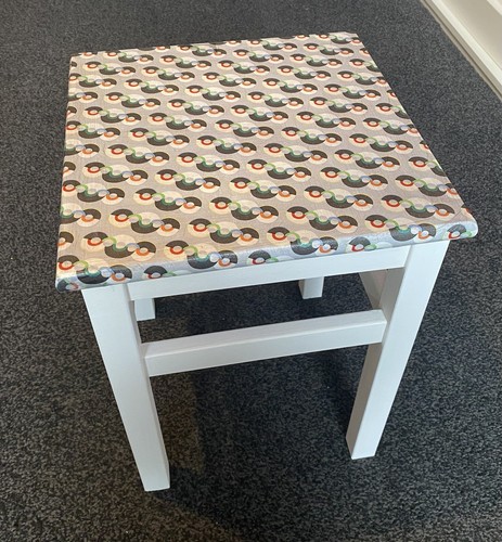 Upcycled square stool coffee - upcycled, /