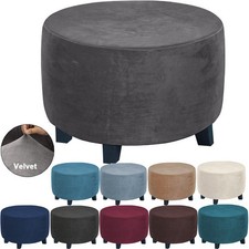 Velvet Footstool Covers Round