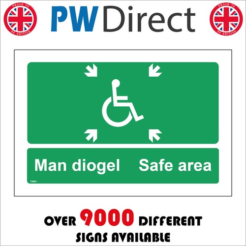 Sign man diogel - man,