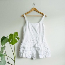 Zara White Playsuit Dress With