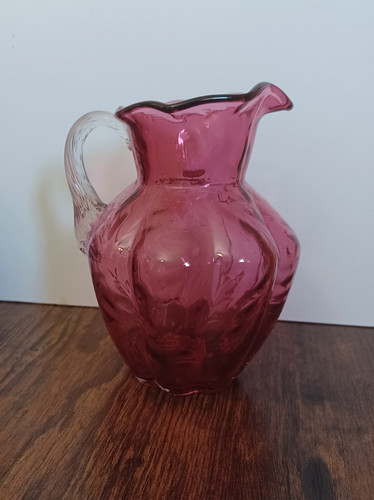 Vintage fenton cranberry fern - cranberry,