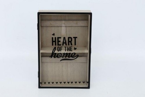 Rustic wooden key cabinet - wooden,