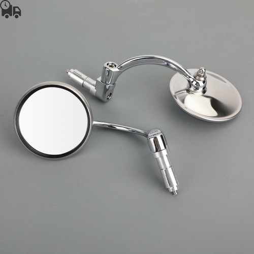 Chrome handlebar end mirrors - handlebar,