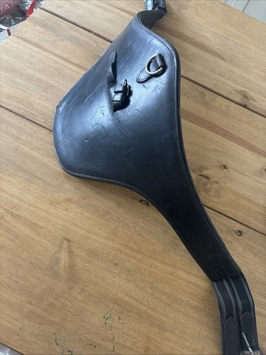Black leather stud girth - stud,