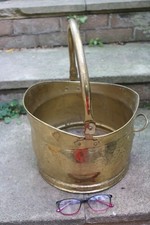 Vintage Copper Helmet Coal Scuttle Bucket Log Fireplace Planter