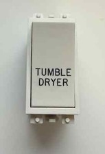 Tenby 2023 Grid switch 20A Double Pole Engraved TUMBLE DRYER
