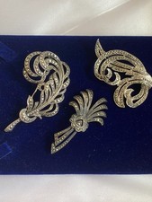 3 x  Antique Vintage Marcasite