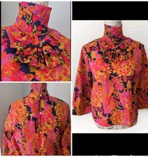 Pink pyscadelic 70s shirt - pink,