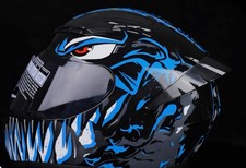 Adult Full Face Motorcycle Helmet with Dark Visor for Men Women Moped StreetBike