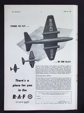 Original 1953 Advert RAF
