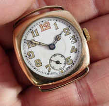 VINTAGE 1930's ROLLED GOLD SWISS GENTS MANUAL WIND WATCH - SPARES/REPAIR