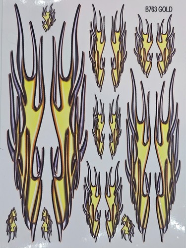 Not cut b763 gold - not, flames-rc