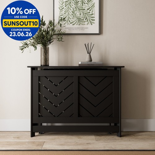 Radiator cover black modern - cover,