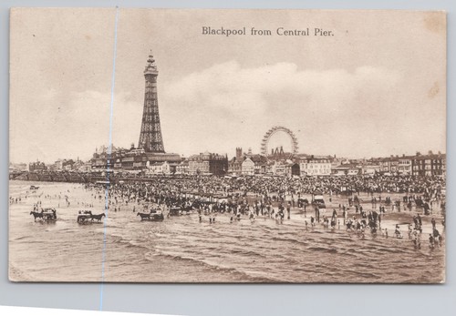Postcard antique blackpool - antique,