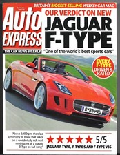 Jaguar F-Type Roadster 5.0 V8 S Road Test 2013-14 UK Market Brochure AutoExpress