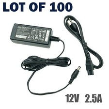 LOT of 100 APD WYSE Thin Client 30W AC Adapter Charger DA-30E12 12V 2.5A & Cord