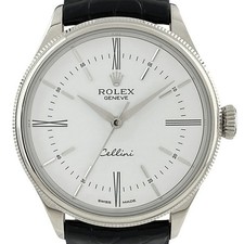 ROLEX Cellini Time 50509 White Manual Case Size 39mm Men's Used Watch #71014