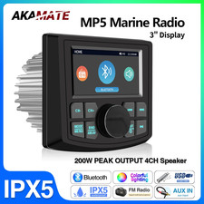 Marine Radio MP5 Boat Radio Stereo 3Inch Display Media Video Player Waterproof B