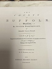 HUGE - Suffolk 1783 Map Joseph Hodskinson Records Society 1972 