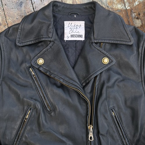 Moshchino leather jacket - leather, 1990