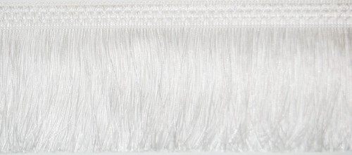 White fringe tassel trimming - white,