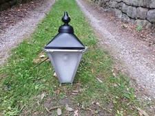 Large brass Victorian style half wall lamp/light/lantern house outside garden