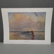 Vintage Nautical Art Print Adrian Stokes HARBOUR BAR Boat Seascape Home Decor